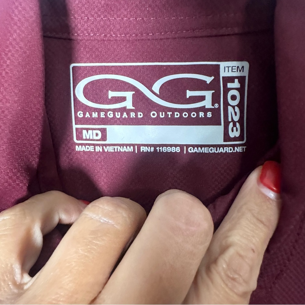 OGIO Men's Burgundy Casual Button Down Shirt - Picture 3 of 4